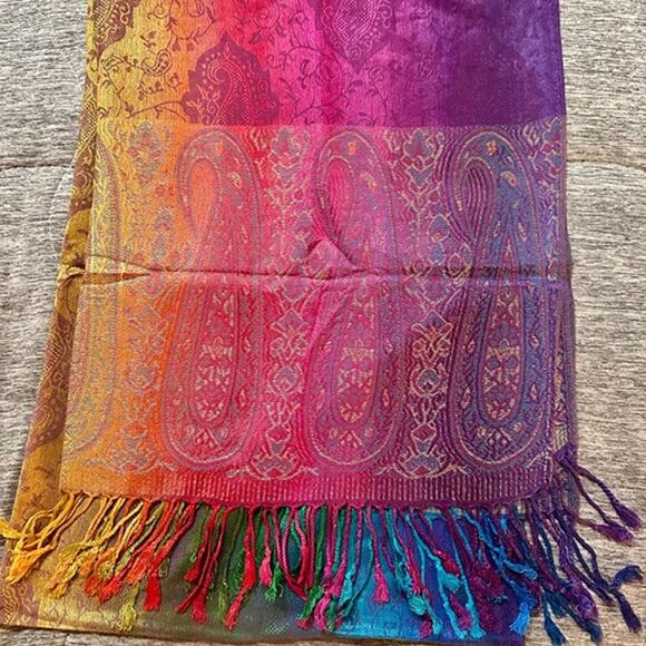 Accessories - Fashion Women's Silk Scarf Luxury Satin Shawl Wraps - Purple